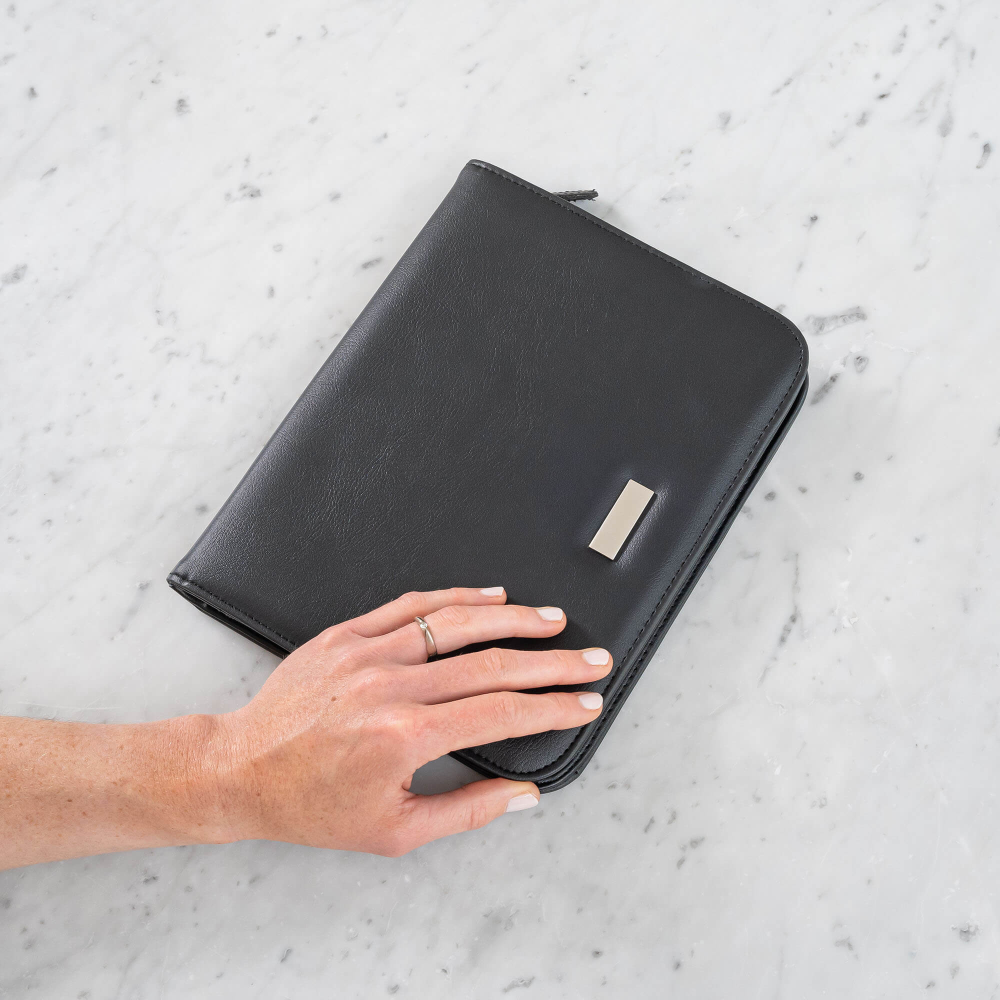 Writing case Rillstab Excellent de luxe A5 Leather look black
