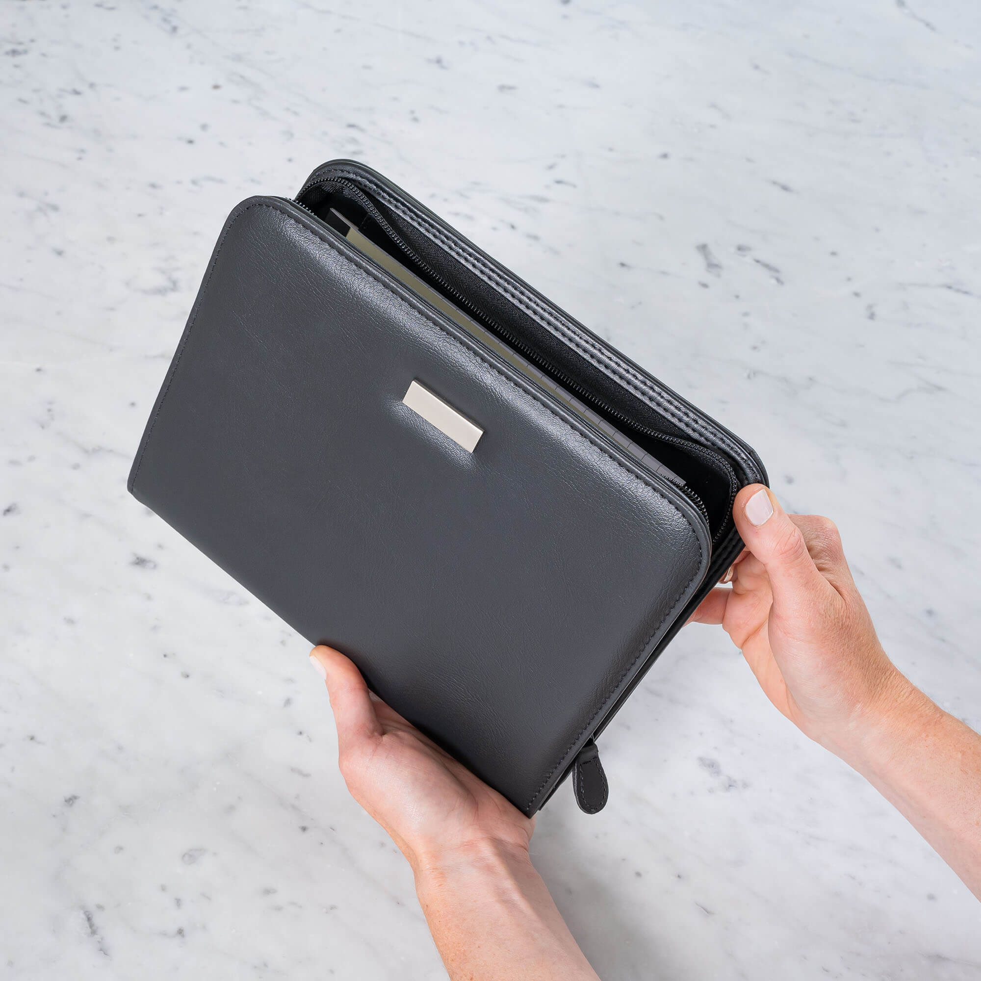 Writing case Rillstab Excellent de luxe A5 Leather look black