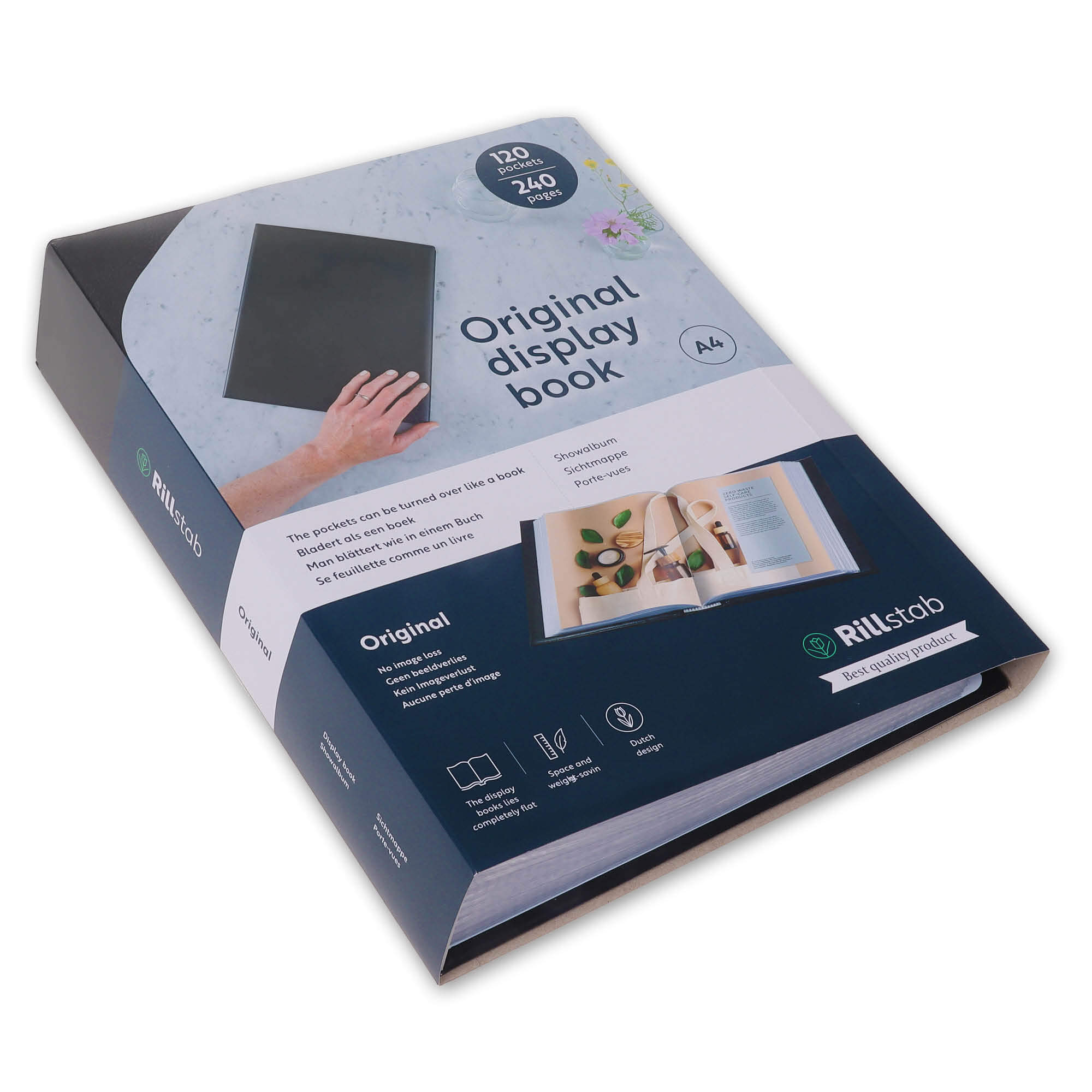 Rillstab Original Display Book  A4 120 Pockets Black