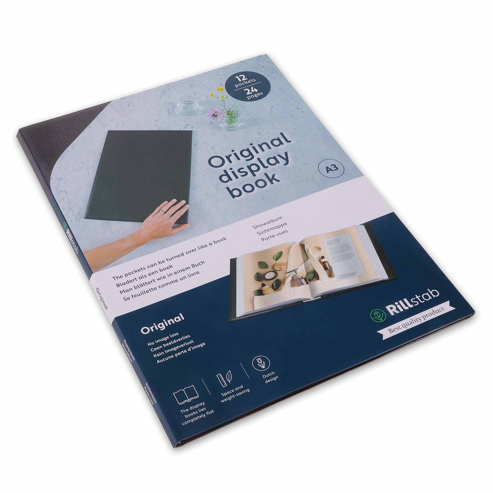 Rillstab Original Display Book A3 12 Pockets Black
