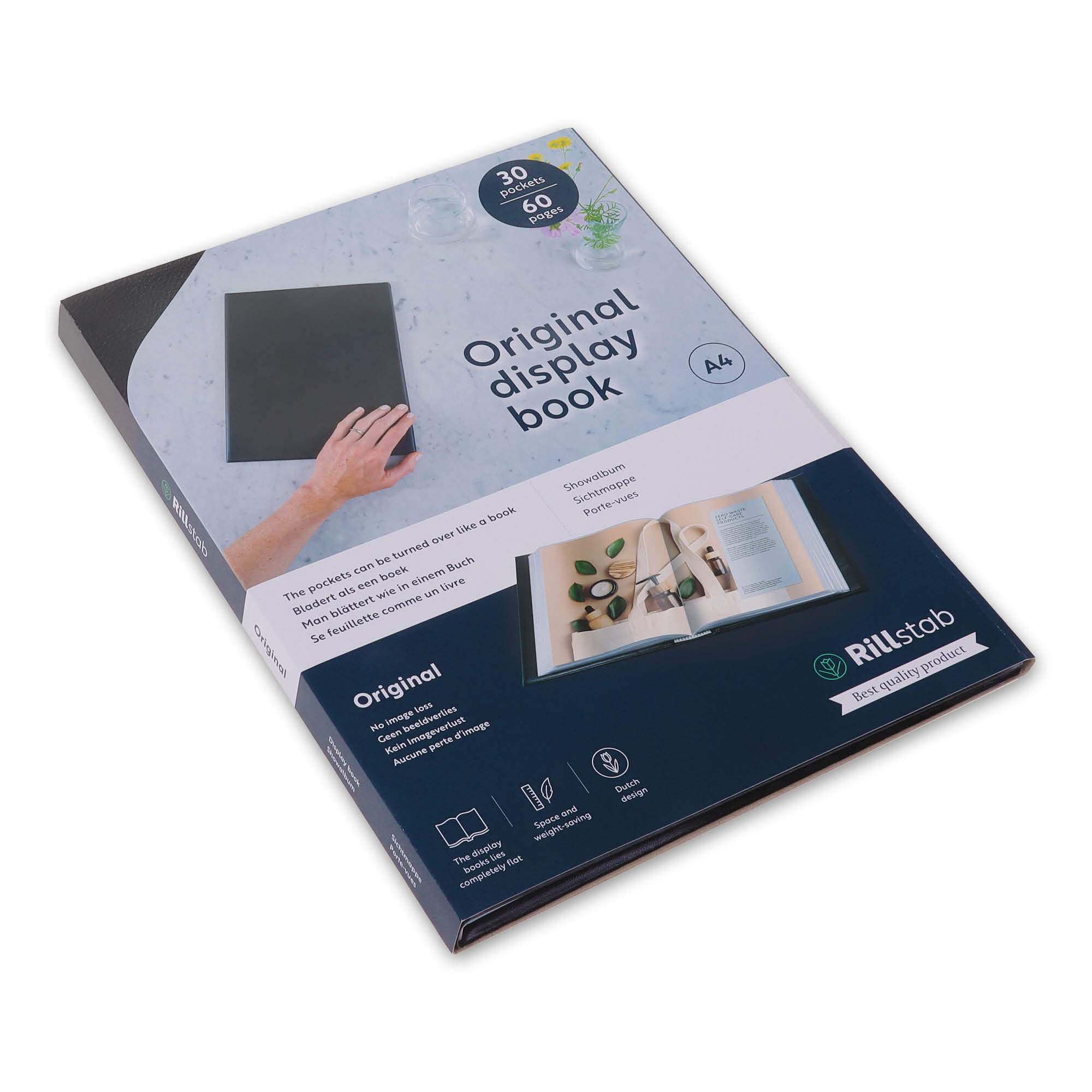 Rillstab Original Display Book A4 30 Pockets Black