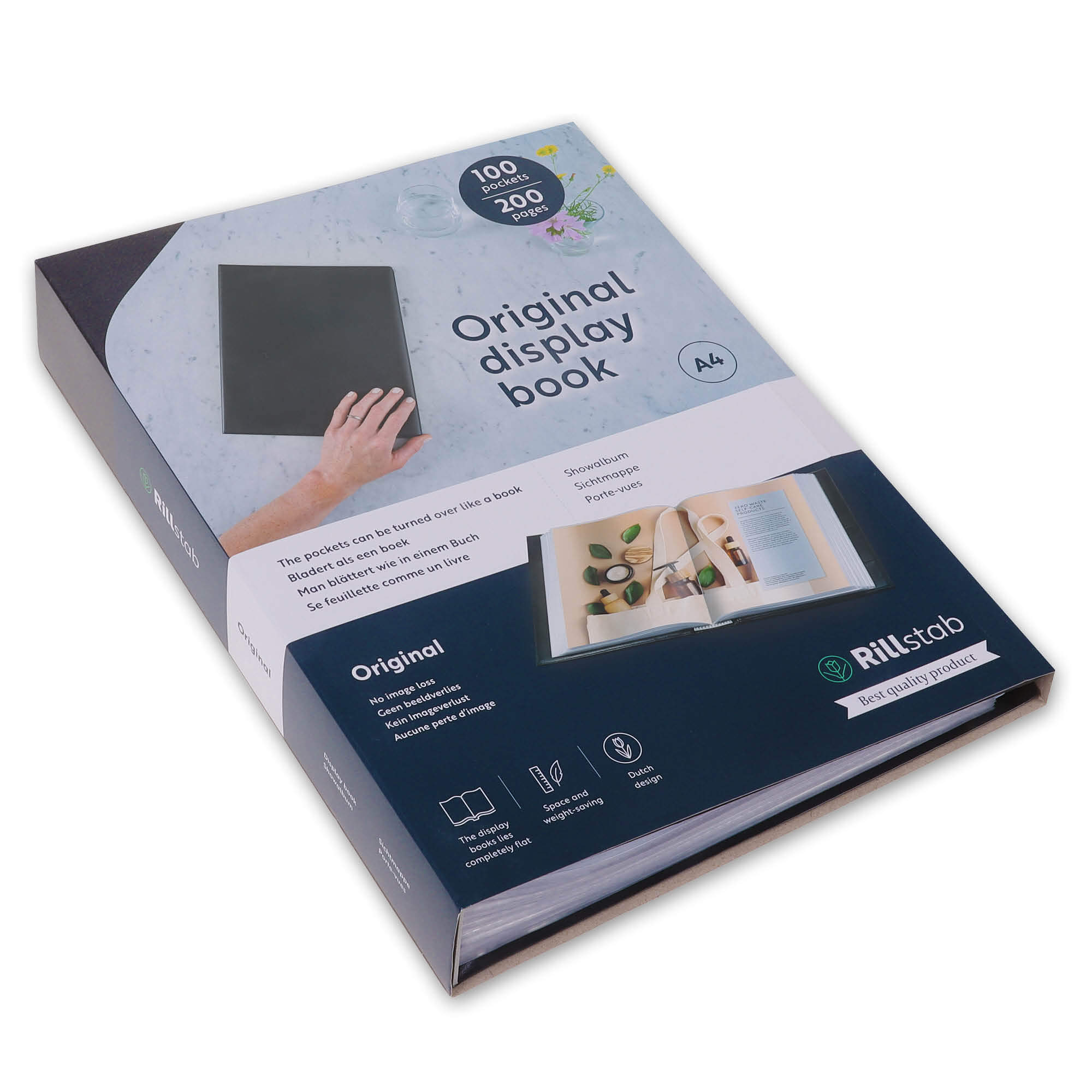 Rillstab Original Display Book A4 100 Pockets Black