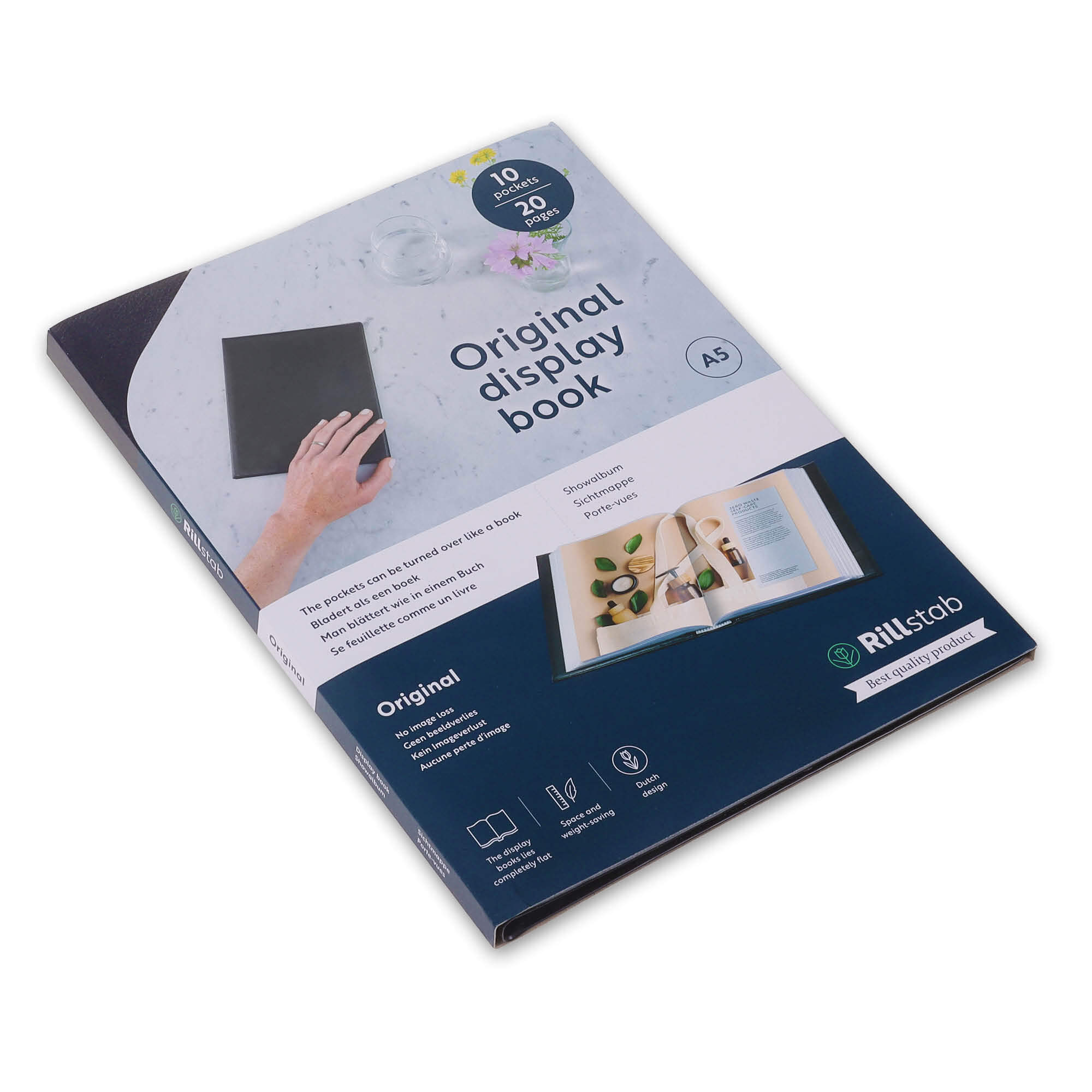Rillstab Original Display Book A5 10 Pockets Black 