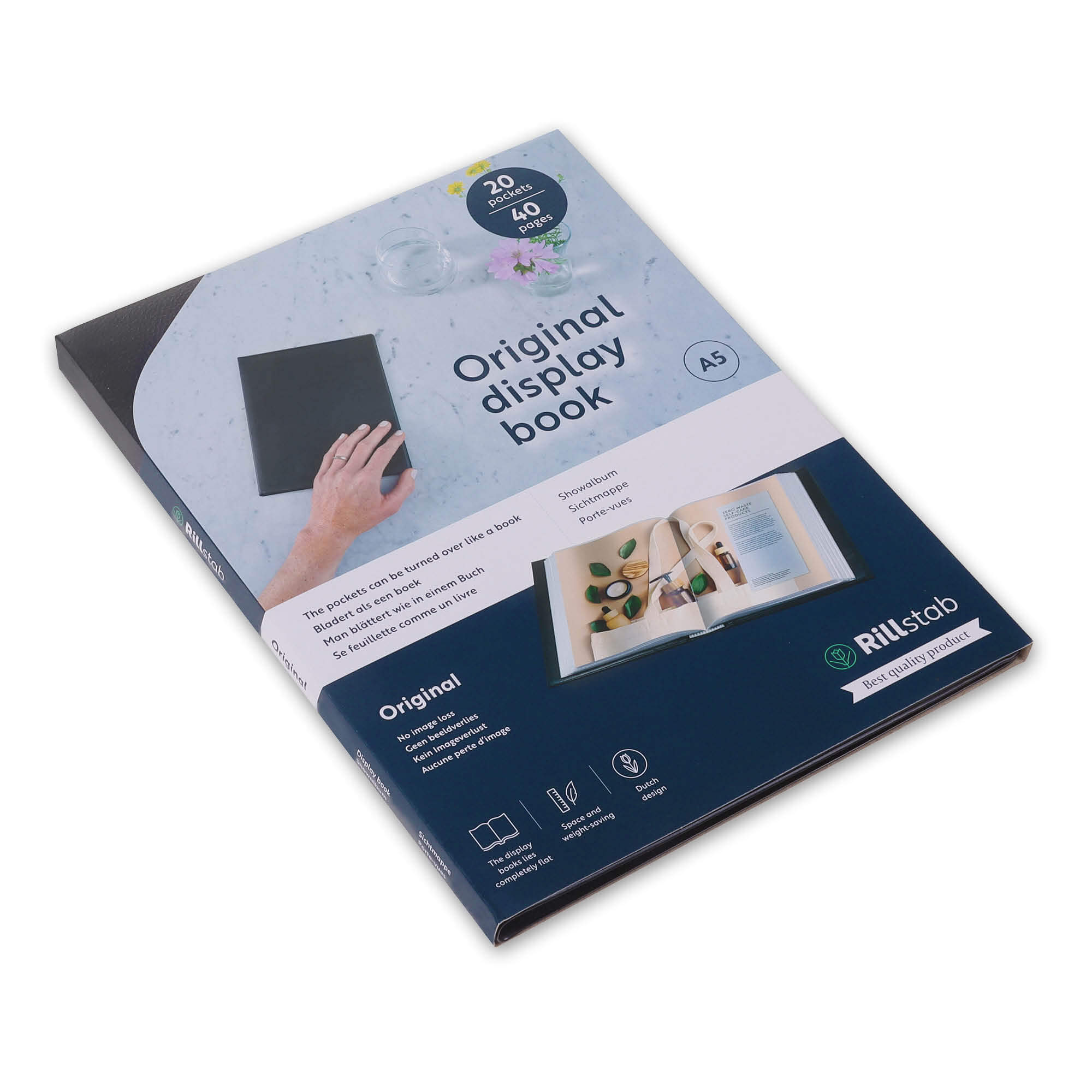 Rillstab Original Display Book A5 20 Pockets Black