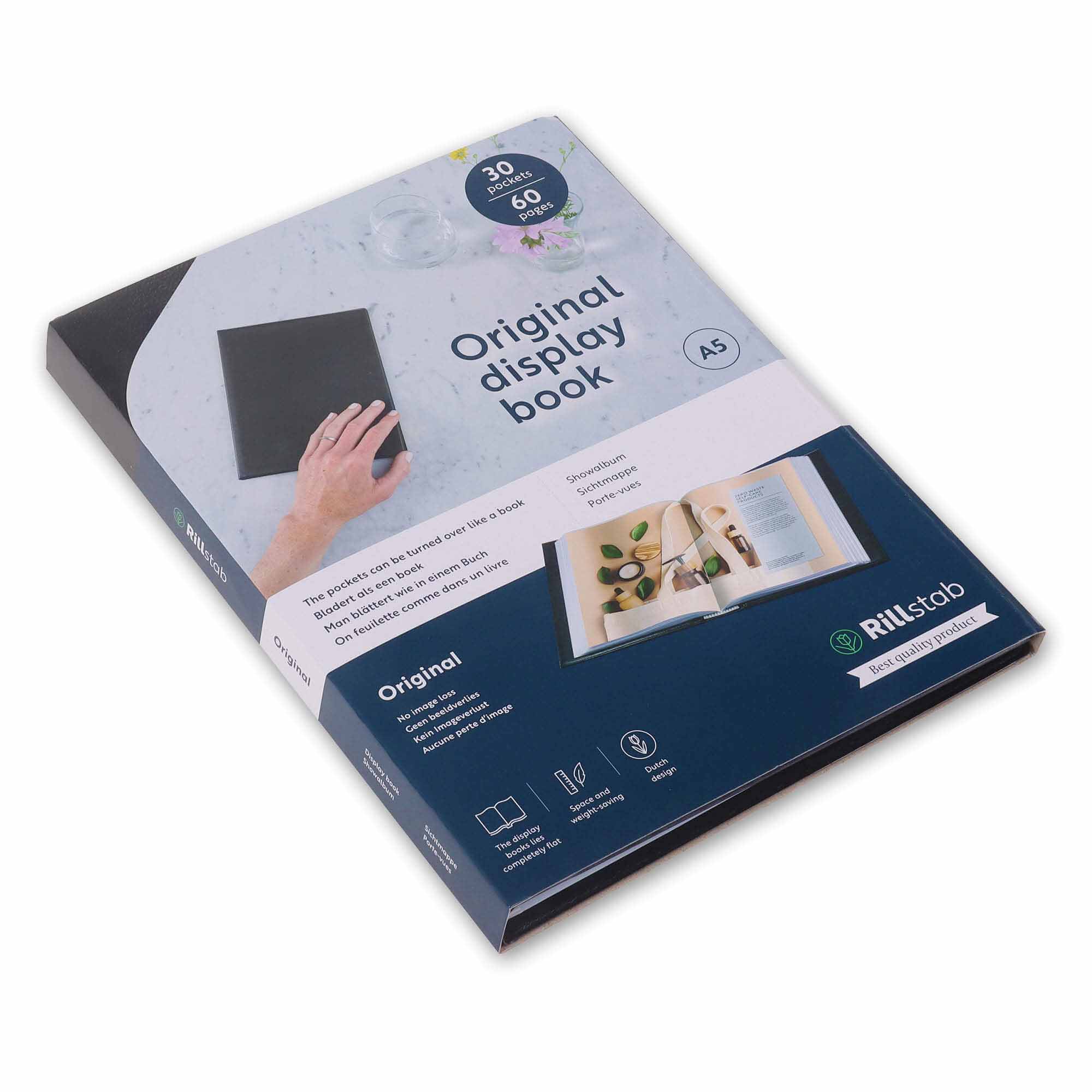 Rillstab Original Display Book A5 30 Pockets Black